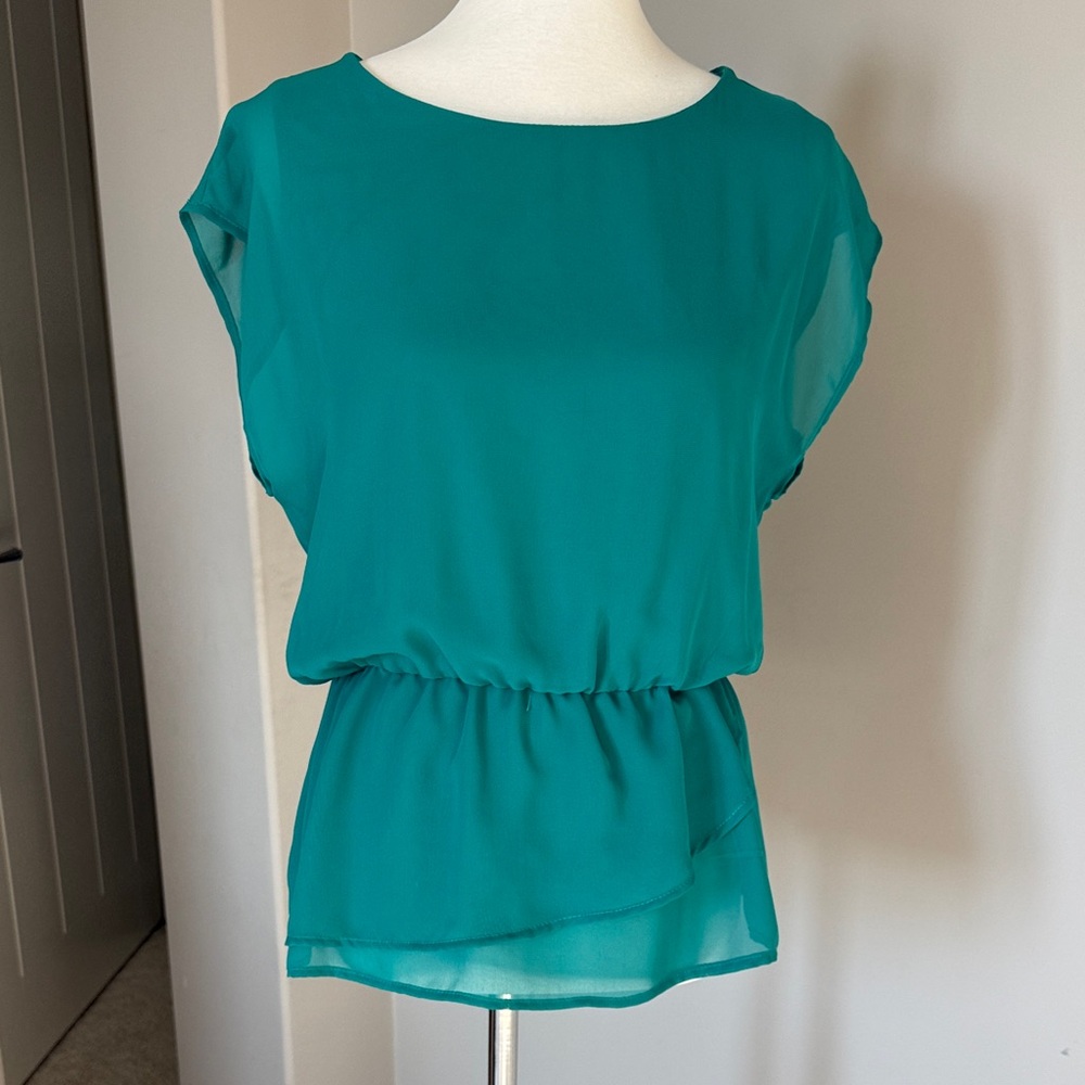 Bobeau Teal Blouse